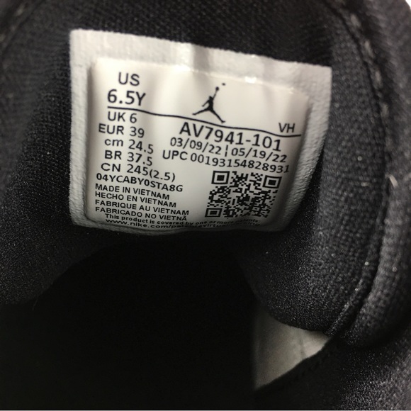 Nike Air Jordan Access Black/White GS youth 6, 6.5 AV7491-101 New - Picture 11 of 11